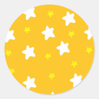 Pegatina Redonda Naranja de Happy Stars