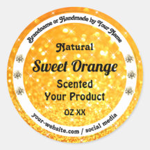 Naranja de lujo Purpurina Sparkle Stars