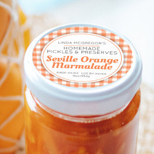 Pegatina Redonda Naranja de Sevilla marmalade redondo jam jar comid