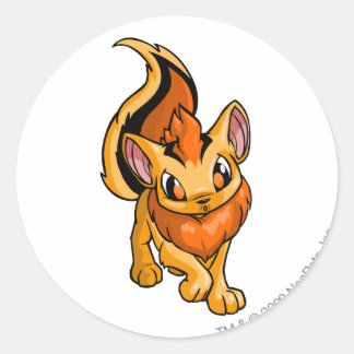 Pegatina Redonda Naranja de Xweetok