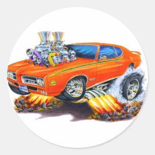 Pegatina Redonda naranja del Juez GTO de 1969