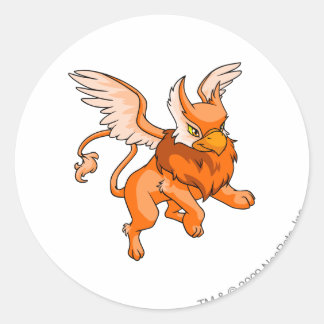 Pegatina Redonda Naranja Eyrie