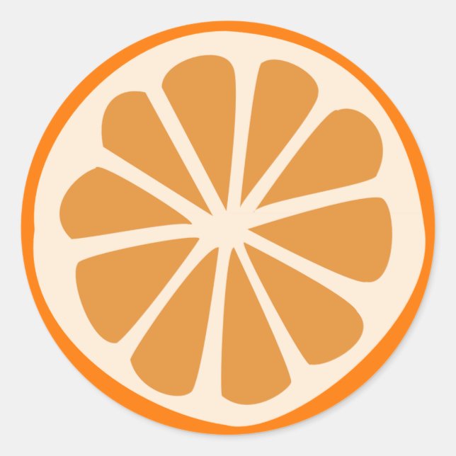 PEGATINA REDONDA NARANJA J (Anverso)