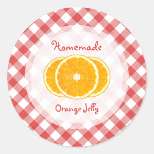 Pegatina Redonda Naranja Jam Jelly