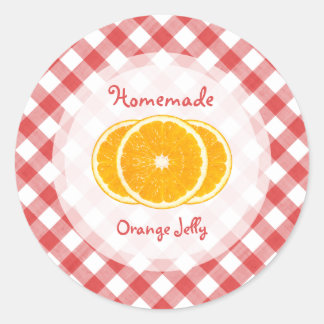 Pegatina Redonda Naranja Jam Jelly