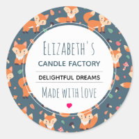 Naranja lindo Fox Patrón animal Vela Jabón Biz