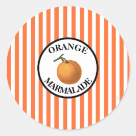 Pegatina Redonda Naranja Marmalade
