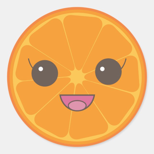 Pegatina Redonda Naranja no banana (Anverso)