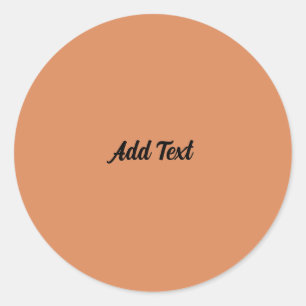 Pegatina Redonda Naranja persa Añadir Personalizado de texto