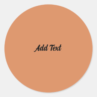 Pegatina Redonda Naranja persa Añadir Personalizado de texto