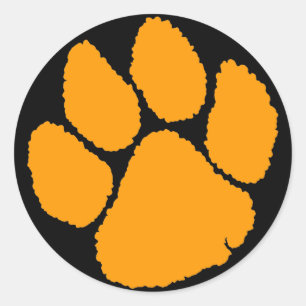 Pegatina Redonda NARANJA RETRO TIGER CLAW del RETRO TIGER 1980