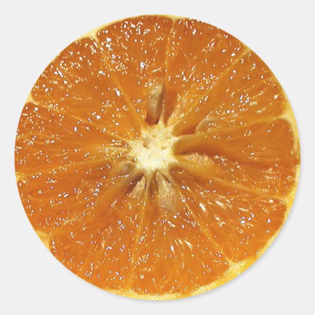PEGATINA REDONDA NARANJA SLICE (Anverso)