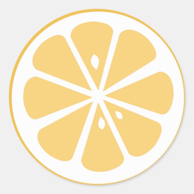 Pegatina Redonda Naranja Slice (Anverso)