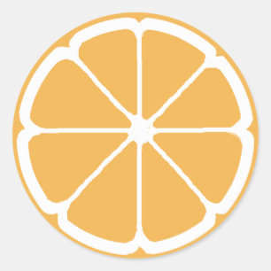 Pegatina Redonda NARANJA SLICE por SHARON SHARPE