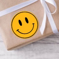 Naranja Smiley un amigo feliz/Pegatinas de cumplea