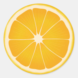 Pegatina Redonda Naranja Summer Fruit