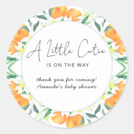 Pegatina Redonda Naranjas gracias