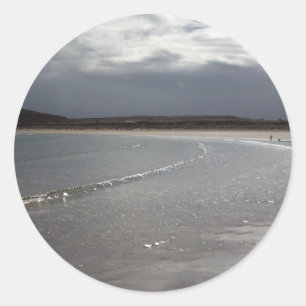 Pegatina Redonda Narin Stand, Donegal, Irlanda