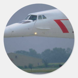 Pegatina Redonda Nariz de la aguja de British Airways Concorde
