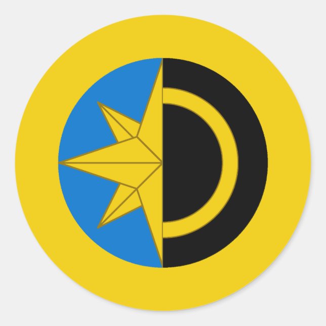 Pegatina Redonda Narrativa de la región de las Shadowlands (Anverso)