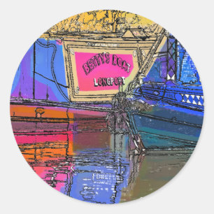 PEGATINA REDONDA NARROWBOATS