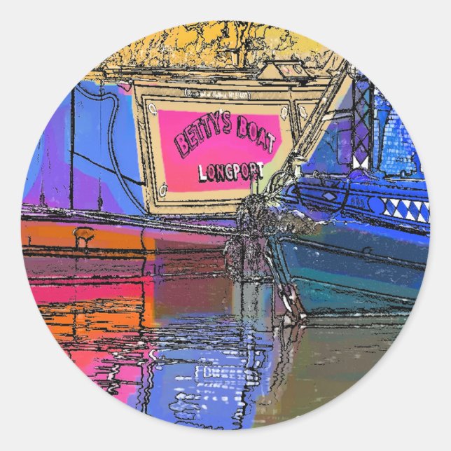 PEGATINA REDONDA NARROWBOATS (Anverso)