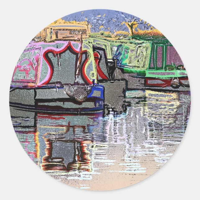 PEGATINA REDONDA NARROWBOATS (Anverso)