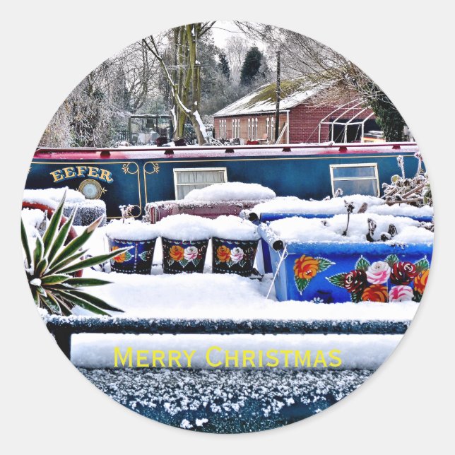 PEGATINA REDONDA NARROWBOATS (Anverso)