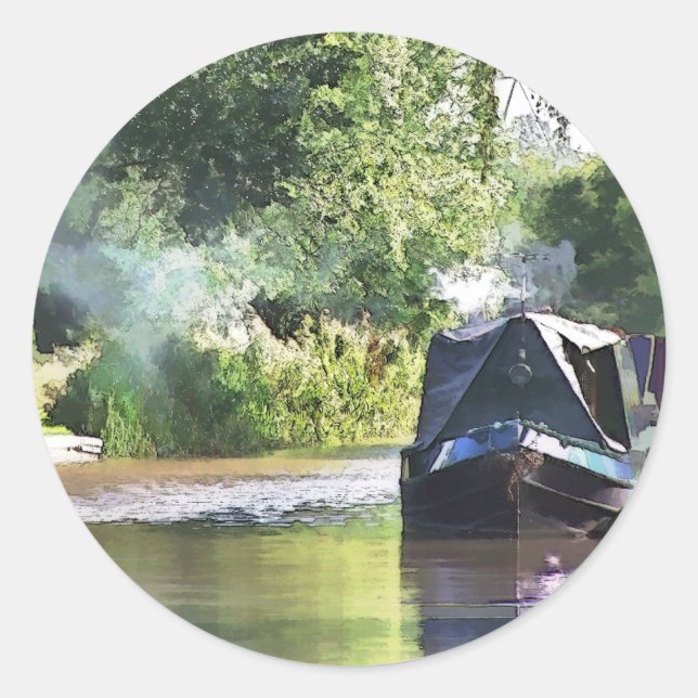 PEGATINA REDONDA NARROWBOATS (Anverso)