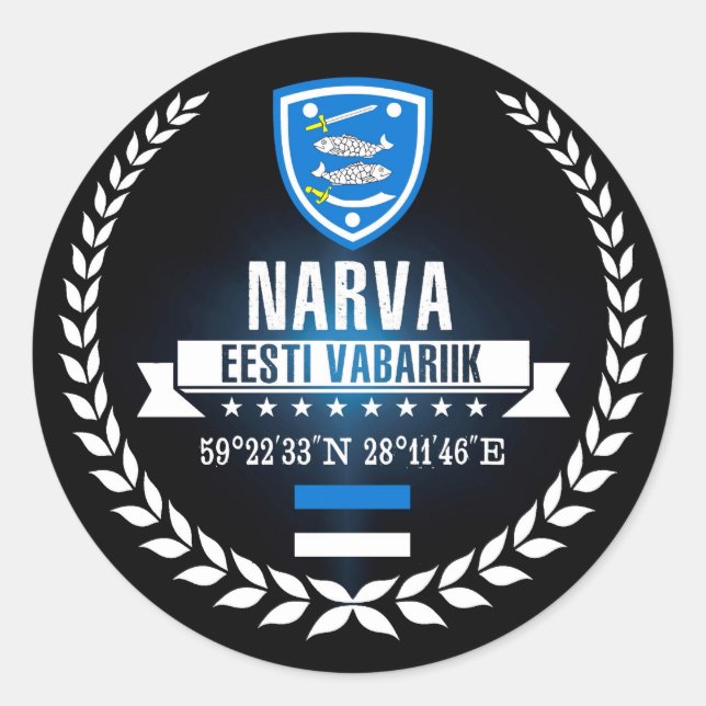 Pegatina Redonda Narva (Anverso)