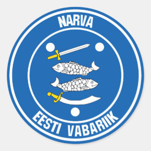 Pegatina Redonda Narva Round Emblem