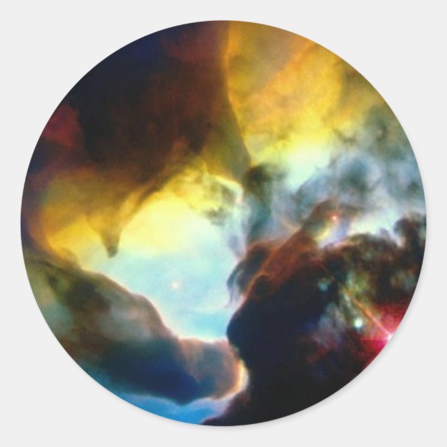 Pegatina Redonda Nasa (Anverso)