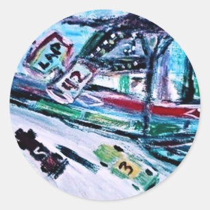 PEGATINA REDONDA NASCAR