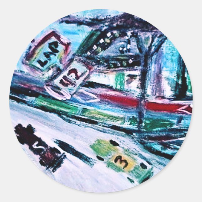 PEGATINA REDONDA NASCAR (Anverso)