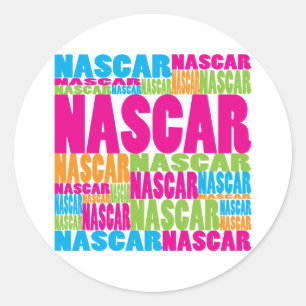 Pegatina Redonda NASCAR colorido