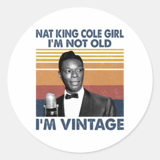 Pegatina Redonda Nat King Cole