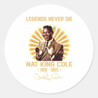 Pegatina Redonda Nat King Cole