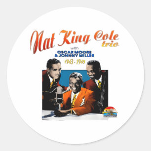 Pegatina Redonda Nat King Cole