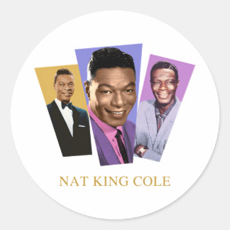 Pegatina Redonda Nat King Cole