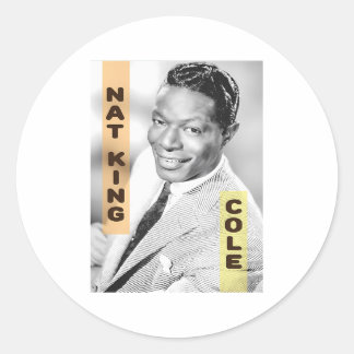 Pegatina Redonda Nat King Cole