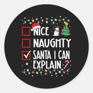 Pegatina Redonda Nata Santa I puede explicar a la familia de los Na
