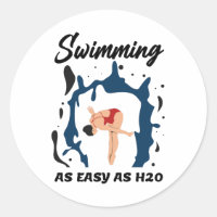 Natación tan fácil como H2O - Diseño divertido de 