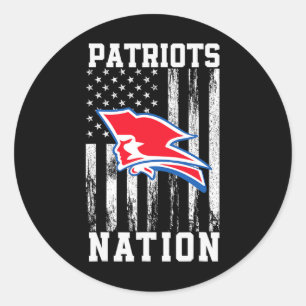 Pegatina Redonda Nation Hs con el logo de Pender Patriots