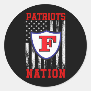 Pegatina Redonda Nation Hs, logo de Freedom Patriots