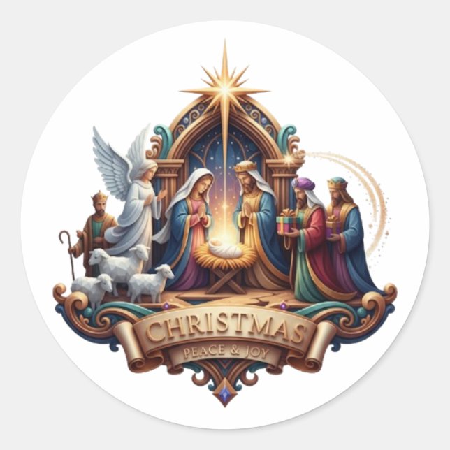 PEGATINA REDONDA NATIVIDAD (Anverso)