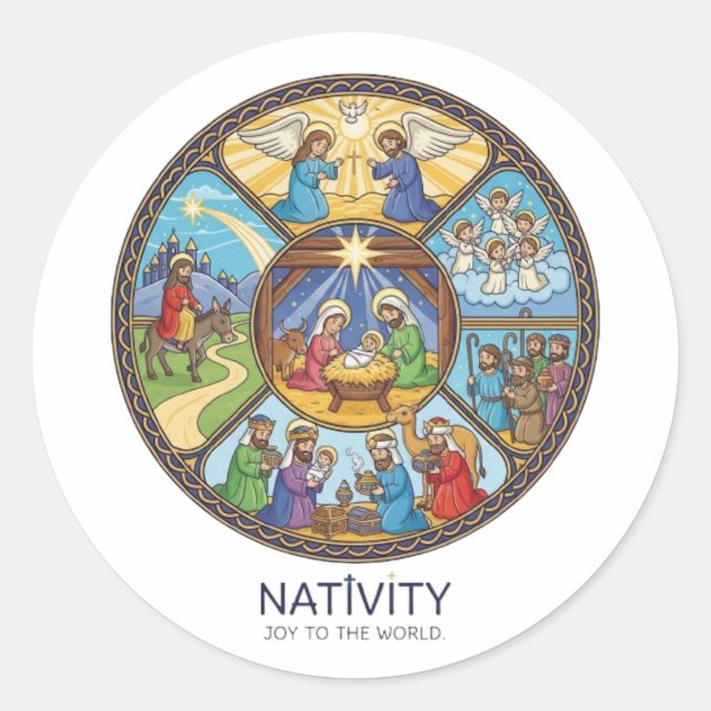 PEGATINA REDONDA NATIVIDAD (Anverso)