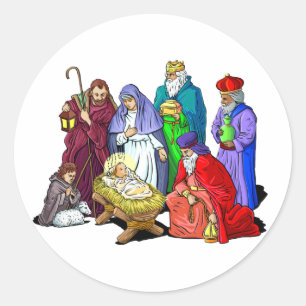 Pegatina Redonda Natividad_Pegatinas