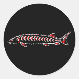 Pegatina Redonda Nativo nuevo: cirujano blanco