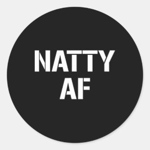 Pegatina Redonda Natty Af Natural Bodybuilding Regalos Hombres Muje