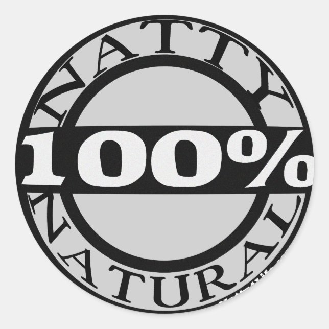 Pegatina Redonda Natty Natural (Anverso)